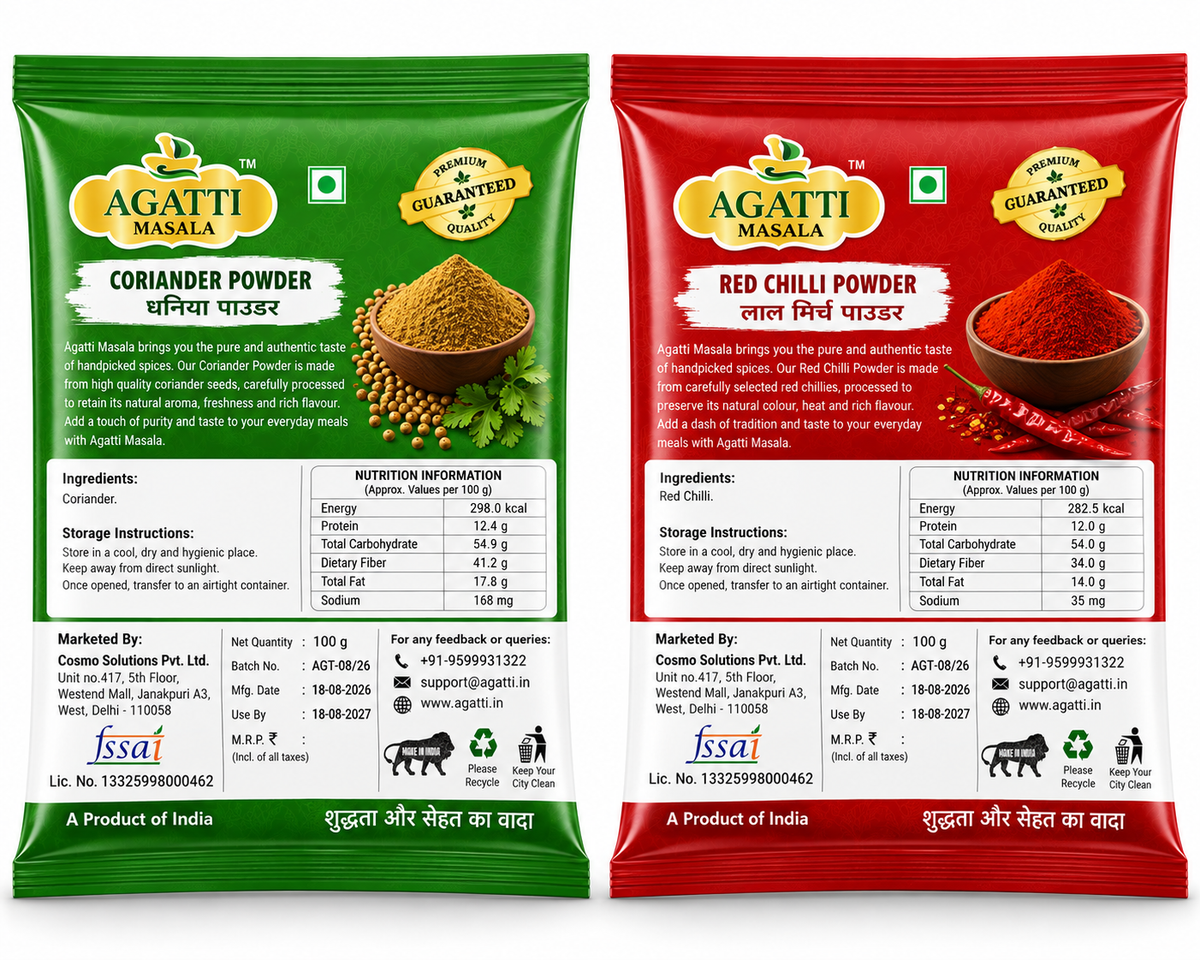 Combo Red Chilli Powder 100g & Coriander Powder 100g
