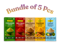 Combo Red Chilli Powder & Turmeric Powder & Coriander Powder & Garam Masala & Chaat Masala 120g(Pack of 5)