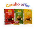 Combo Red Chilli Powder & Turmeric Powder & Coriander Powder 90g(Pack of 3)