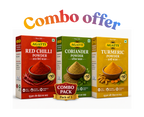 Combo Red Chilli Powder & Turmeric Powder & Coriander Powder 90g(Pack of 3)