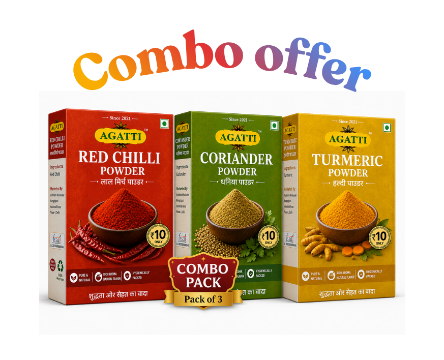 Combo Red Chilli Powder & Turmeric Powder & Coriander Powder 90g(Pack of 3)